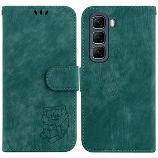 For Infinix Hot 50 5G Little Tiger Embossed Leather Phone Case(Green)