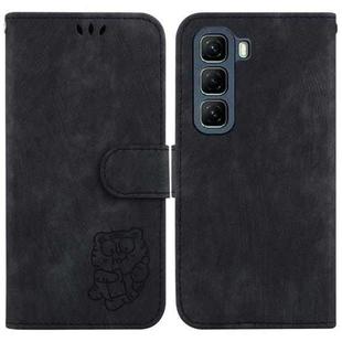 For Infinix Hot 50 5G Little Tiger Embossed Leather Phone Case(Black)