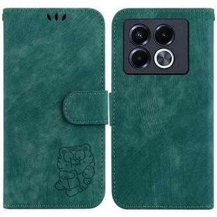 For Infinix Note 40 5G Little Tiger Embossed Leather Phone Case(Green)