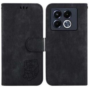 For Infinix Note 40 5G Little Tiger Embossed Leather Phone Case(Black)