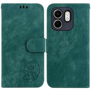 For Infinix Hot 50i / Smart 9 Little Tiger Embossed Leather Phone Case(Green)