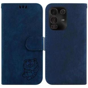 For Infinix Note 50 Pro+ Little Tiger Embossed Leather Phone Case(Dark Blue)