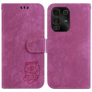 For Infinix Note 50 Pro+ Little Tiger Embossed Leather Phone Case(Rose Red)