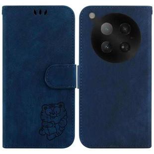 For Infinix Zero 40 4G / 5G Little Tiger Embossed Leather Phone Case(Dark Blue)