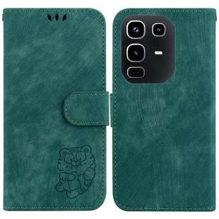 For Infinix Note 50 4G / Note 50 Pro 4G Little Tiger Embossed Leather Phone Case(Green)