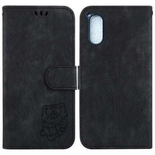 For Sony Xperia 5 V Little Tiger Embossed Leather Phone Case(Black)