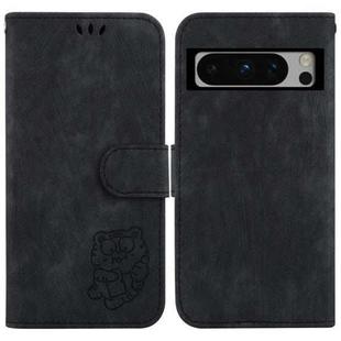 For Google Pixel 8 Pro Little Tiger Embossed Leather Phone Case(Black)