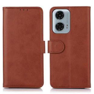 For Motorola Moto G04 / G24 Cow Texture Leather Phone Case(Brown)