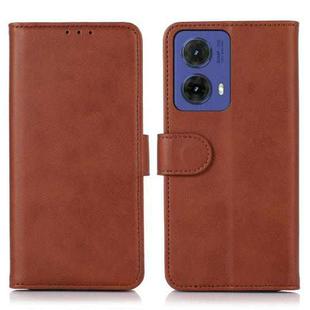 For Motorola Moto G85 Cow Texture Leather Phone Case(Brown)