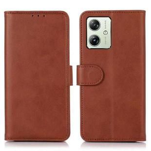 For Motorola Moto G64 5G Cow Texture Leather Phone Case(Brown)