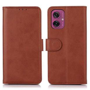 For Motorola Moto G55 5G Cow Texture Leather Phone Case(Brown)