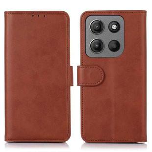 For Motorola Moto G15 4G / G05 Cow Texture Leather Phone Case(Brown)