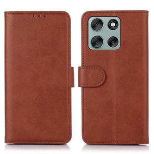 For Motorola Moto G56 5G Cow Texture Leather Phone Case(Brown)