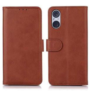 For Sony Xperia 5 V Cow Texture Leather Phone Case(Brown)