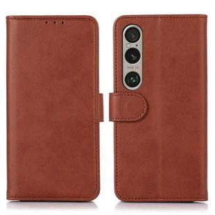 For Sony Xperia 1 IV Cow Texture Leather Phone Case(Brown)