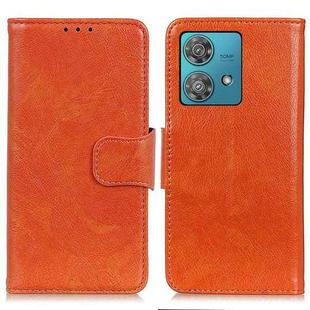 For Motorola Moto G84 5G Nappa Texture Flip Leather Phone Case(Orange)