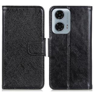 For Motorola Moto G04 / G24 Nappa Texture Flip Leather Phone Case(Black)