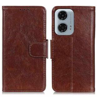 For Motorola Moto G24 Power Nappa Texture Flip Leather Phone Case(Brown)