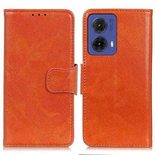 For Motorola Moto G85 Nappa Texture Flip Leather Phone Case(Orange)