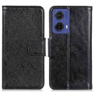 For Motorola Moto G85 Nappa Texture Flip Leather Phone Case(Black)