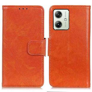 For Motorola Moto G64 5G Nappa Texture Flip Leather Phone Case(Orange)