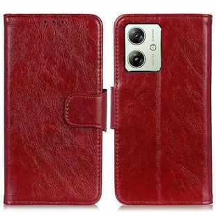 For Motorola Moto G64 5G Nappa Texture Flip Leather Phone Case(Red)