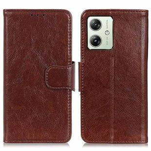 For Motorola Moto G54 India Nappa Texture Flip Leather Phone Case(Brown)
