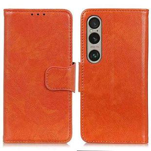 For Sony Xperia 1 IV Nappa Texture Flip Leather Phone Case(Orange)