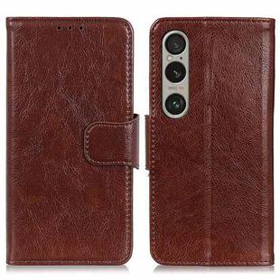 For Sony Xperia 1 IV Nappa Texture Flip Leather Phone Case(Brown)