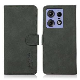 For Motorola Edge 50 Pro KHAZNEH Matte Texture Leather Phone Case(Green)