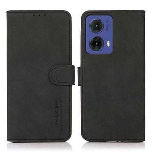 For Motorola Moto G85 KHAZNEH Matte Texture Leather Phone Case(Black)