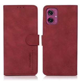 For Motorola Moto G55 5G KHAZNEH Matte Texture Leather Phone Case(Red)