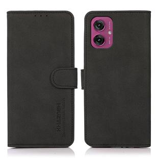 For Motorola Moto G55 5G KHAZNEH Matte Texture Leather Phone Case(Black)