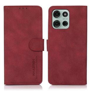 For Motorola Moto G75 5G KHAZNEH Matte Texture Leather Phone Case(Red)