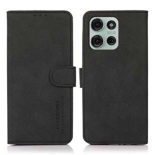 For Motorola Moto G75 5G KHAZNEH Matte Texture Leather Phone Case(Black)