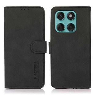 For Motorola Edge 60 Fusion KHAZNEH Matte Texture Leather Phone Case(Black)