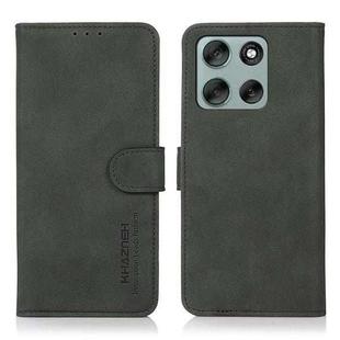 For Motorola Moto G56 5G KHAZNEH Matte Texture Leather Phone Case(Green)