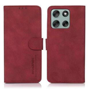 For Motorola Moto G56 5G KHAZNEH Matte Texture Leather Phone Case(Red)