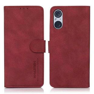 For Sony Xperia 5 V KHAZNEH Matte Texture Leather Phone Case(Red)
