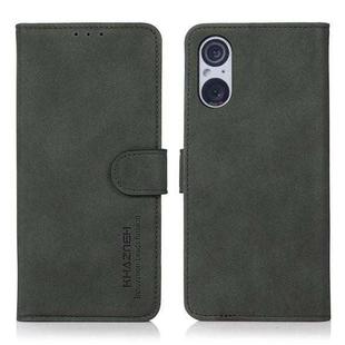 For Sony Xperia 5 V KHAZNEH Matte Texture Leather Phone Case(Green)