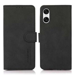 For Sony Xperia 10 VI KHAZNEH Matte Texture Leather Phone Case(Black)