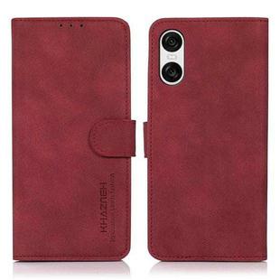 For Sony Xperia 10 VI KHAZNEH Matte Texture Leather Phone Case(Red)