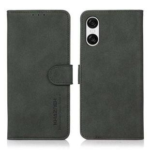 For Sony Xperia 10 VI KHAZNEH Matte Texture Leather Phone Case(Green)