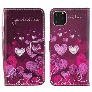 For iPhone 15 Pro Painted Pattern Horizontal Flip Leather Phone Case(Letter and Heart)