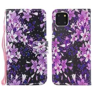 For iPhone 15 Painted Pattern Horizontal Flip Leather Phone Case(Lily)