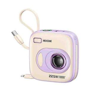 WK WP-31 Vintage Camera II Series 10000mAh 22.5W Super Fast Charging Power Bank with Cable(Purple)