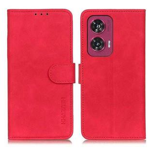 For Motorola Edge 50 Fusion KHAZNEH Retro Texture Leather Phone Case(Red)