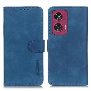 For Motorola Edge 50 Fusion KHAZNEH Retro Texture Leather Phone Case(Blue)
