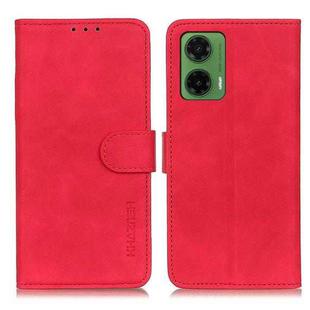 For Motorola Moto G35 5G KHAZNEH Retro Texture Leather Phone Case(Red)