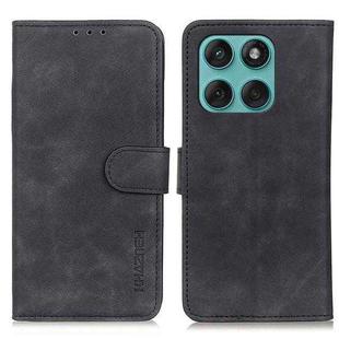 For Motorola Edge 60 Fusion KHAZNEH Retro Texture Leather Phone Case(Black)